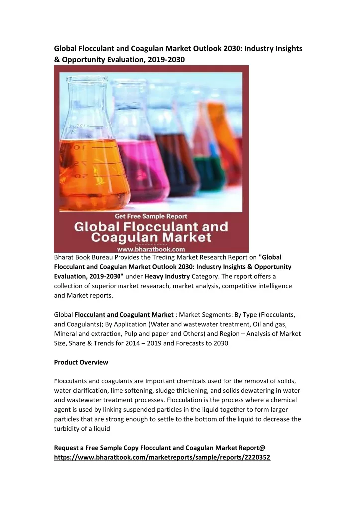 global flocculant and coagulan market outlook
