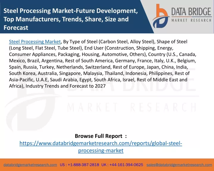 steel processing market future development