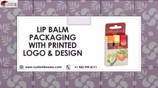 lip balm packaging with printed logo design