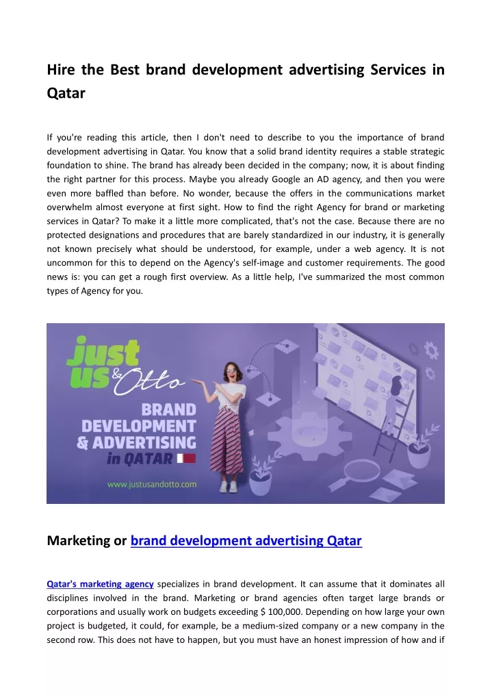 hire the best brand development advertising
