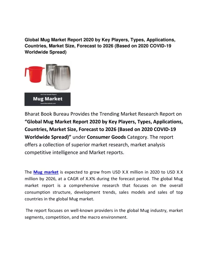 global mug market report 2020 by key players
