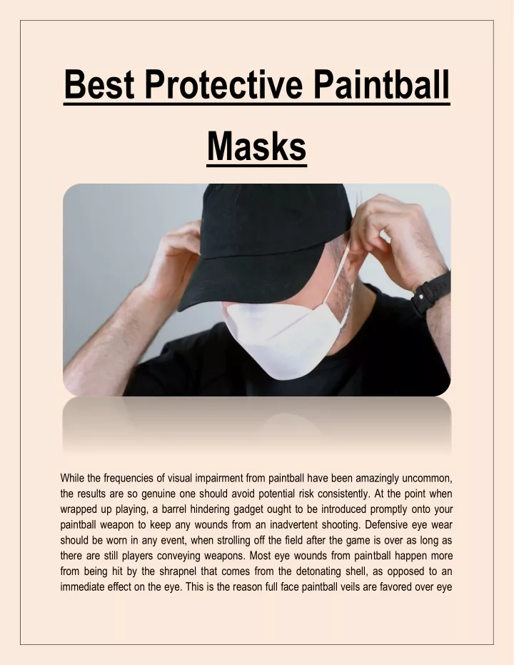 best protective paintball masks