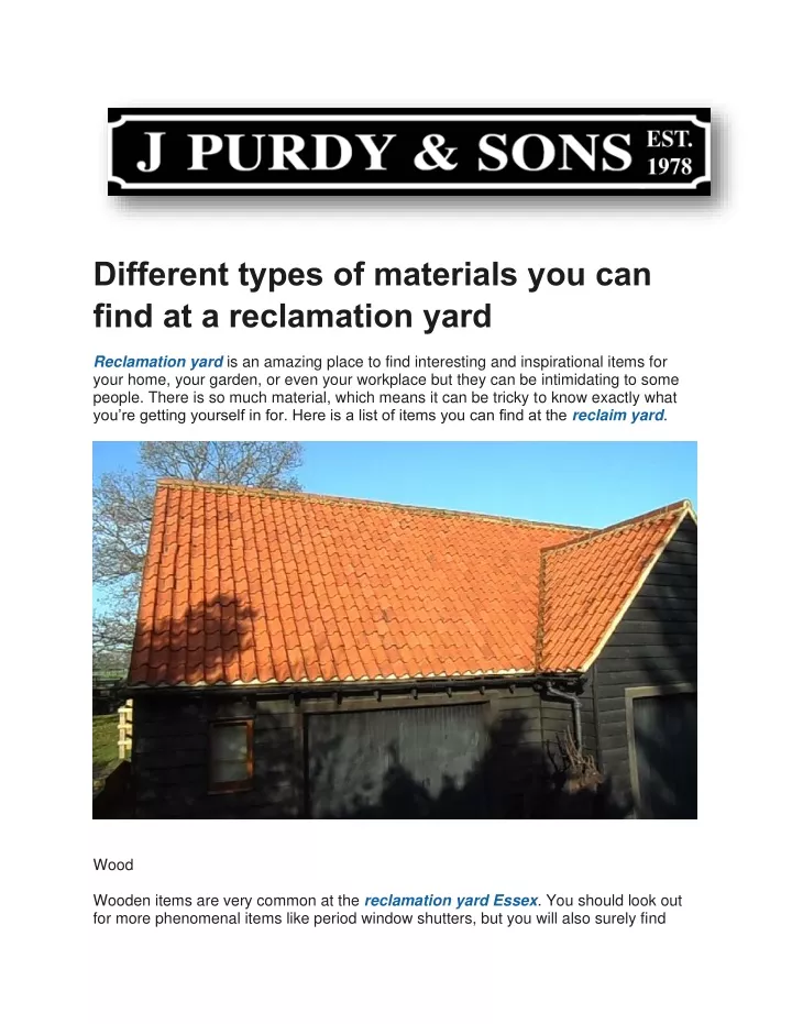 different types of materials you can find