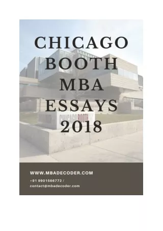 Chicago Booth MBA Essays | MBADecoder