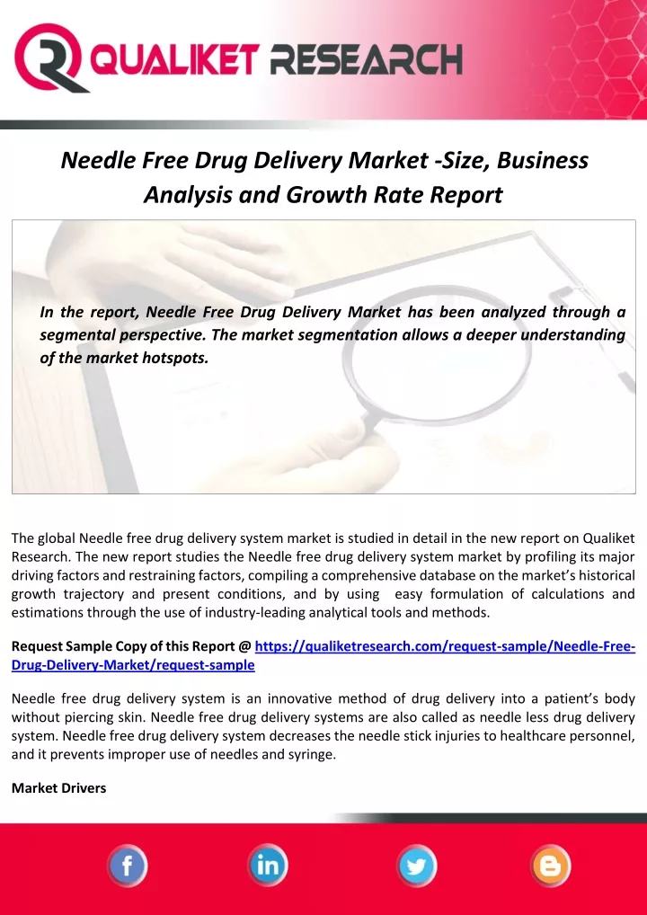 needle free drug delivery market size business