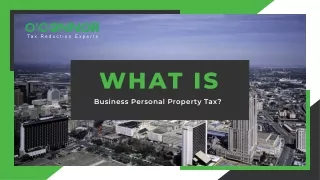 What is Business Personal Property Tax?