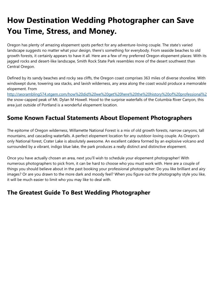 how destination wedding photographer can save