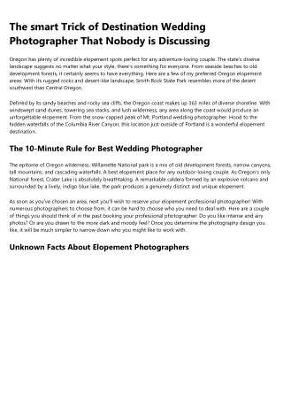 The 10 Scariest Things About wedding photographer