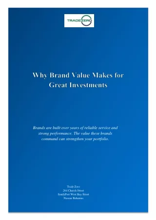 brands are built over years of reliable service