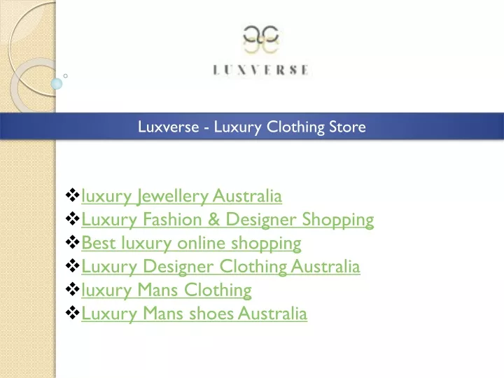 luxverse luxury clothing store