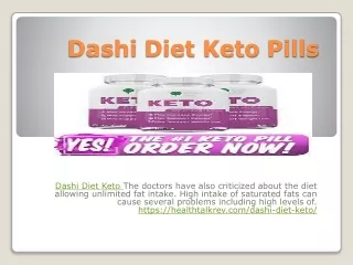 Dashi Diet Keto - Reduces The Fat Content Form The Body