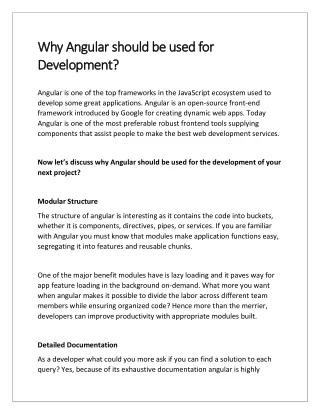 w why angular should be used for hy angular