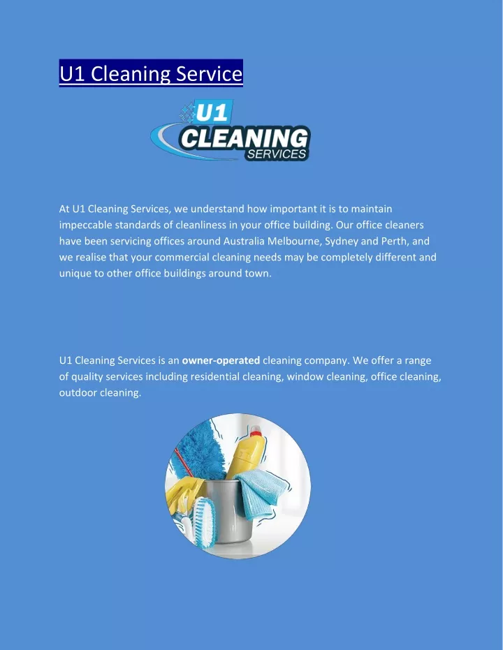 u1 cleaning service