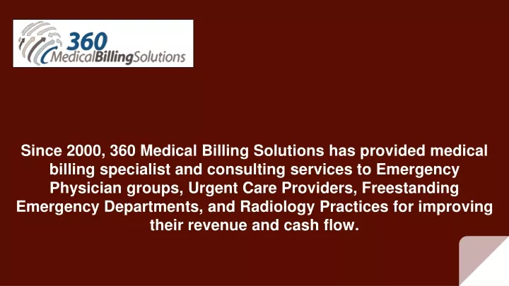 since 2000 360 medical billing solutions