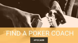 find a poker coach