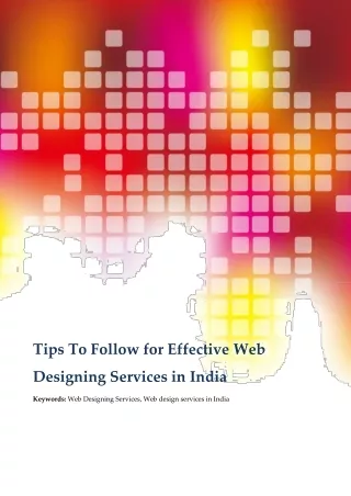 Important Tips To Consider for Effective Web Designing Services in India