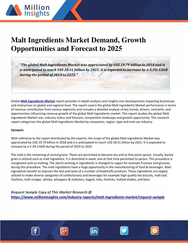 malt ingredients market demand growth