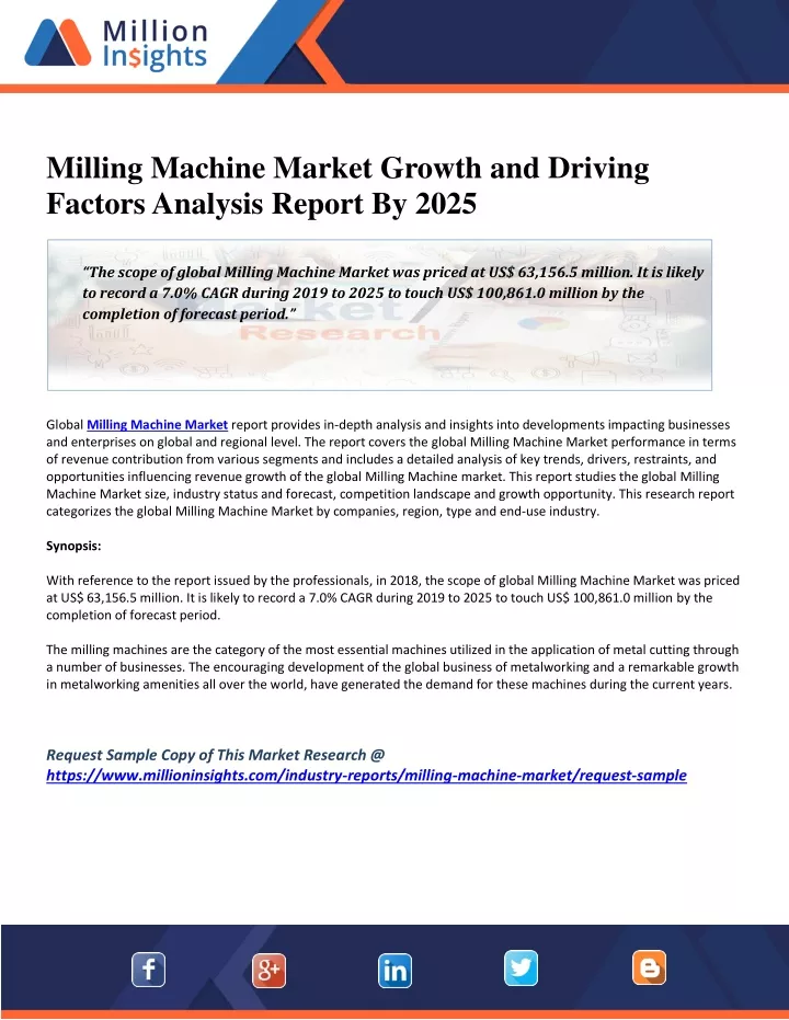 milling machine market growth and driving factors