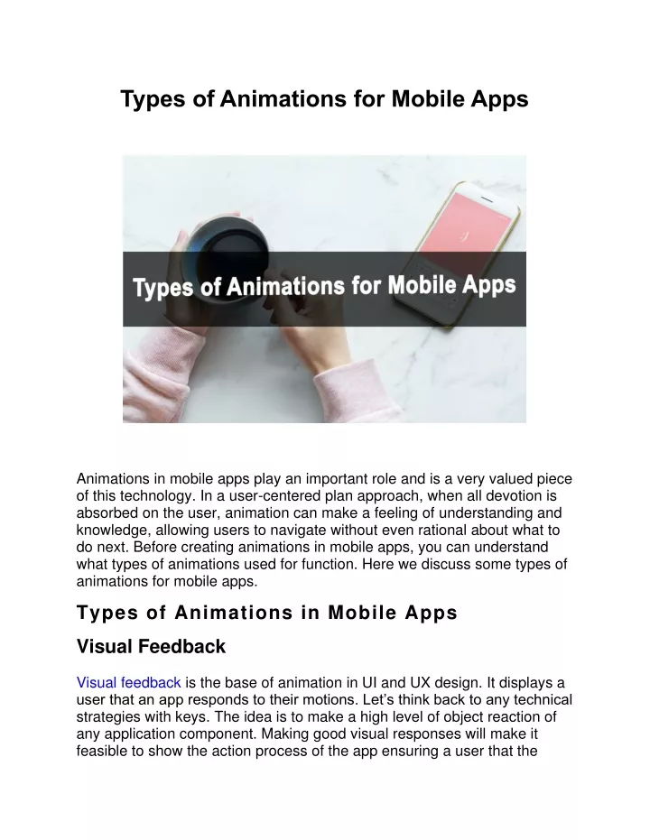 types of animations for mobile apps