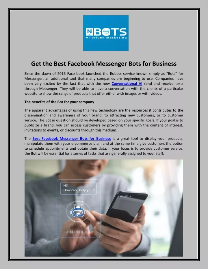 get the best facebook messenger bots for business