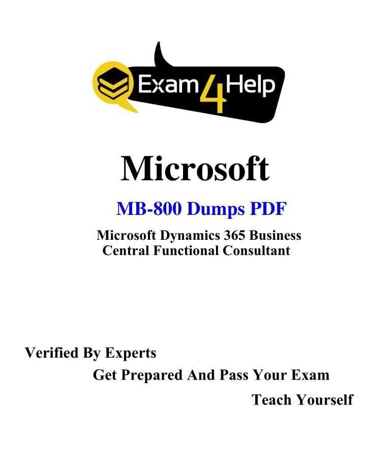 microsoft mb 800 dumps pdf