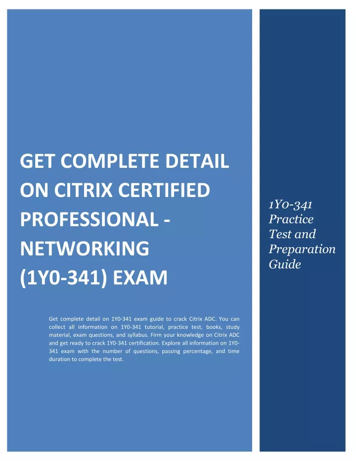 get complete detail on citrix certified