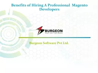 Benefits of Hiring A Professional Magento Developer in India
