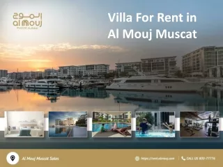 Villa For Rent in Al Mouj Muscat
