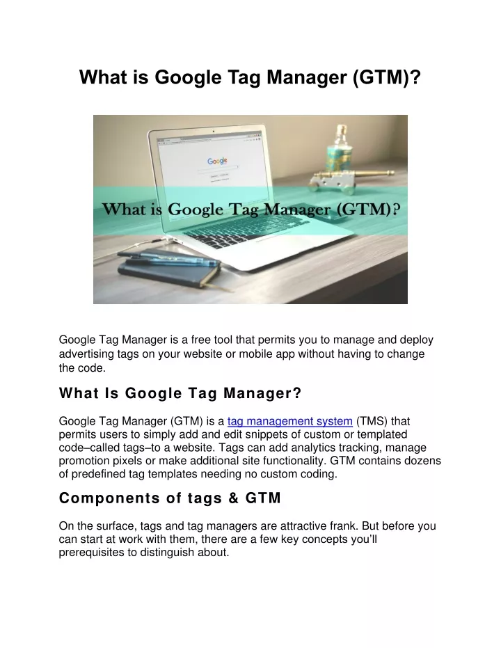what is google tag manager gtm