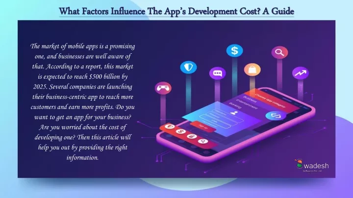 what factors influence the app s development cost