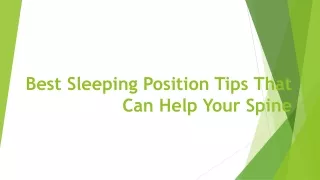 Best sleeping position tips that can help your spine