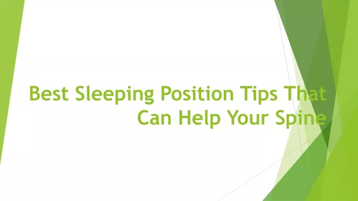 best sleeping position tips that can help your spine