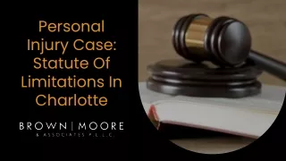 personal injury case statute of limitations