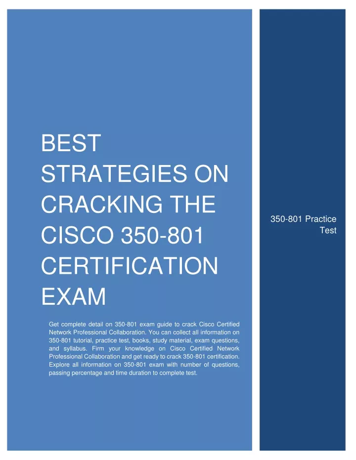 best strategies on cracking the cisco
