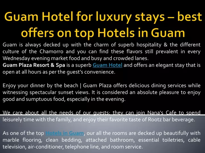 guam hotel for luxury stays best offers on top hotels in guam