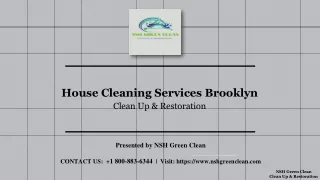 Complete House Cleaning Services in Brooklyn | NSH Green Clean