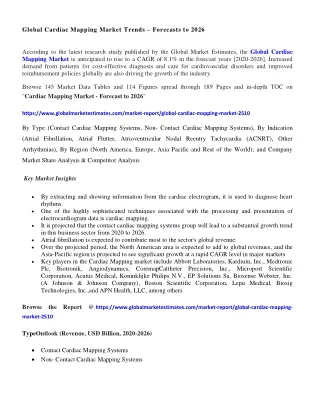 global cardiac mapping market trends forecasts