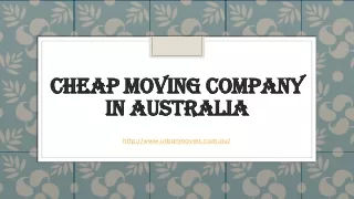 cheap moving company in australia