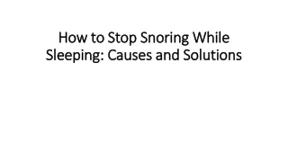 How to stop snoring while sleeping: Causes and Solutions