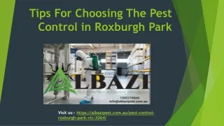 Tips for Choosing the Pest Control in Roxburgh Park