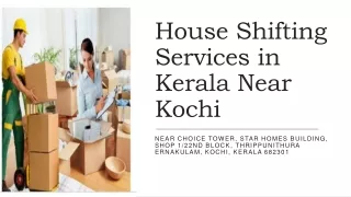 House Shifting Service in Kerala Near Kochi