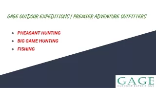 Gage Outdoor Expeditions