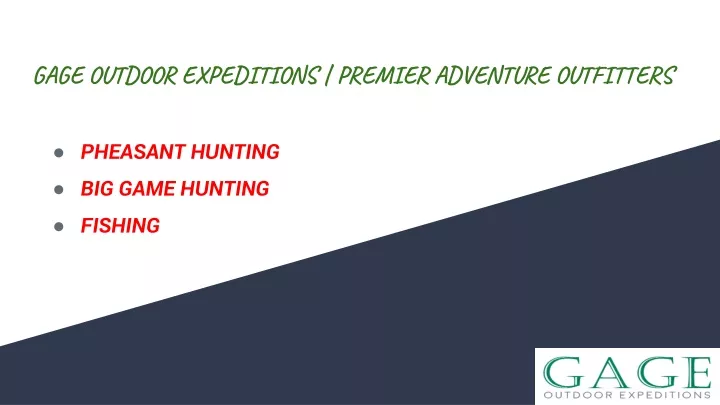gage outdoor expeditions premier adventure outfitters