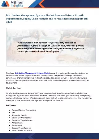 distribution management systems market revenue
