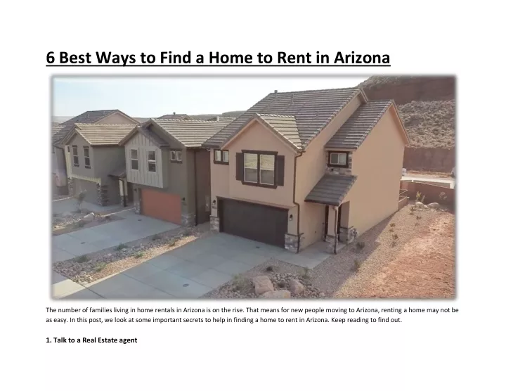 6 best ways to find a home to rent in arizona