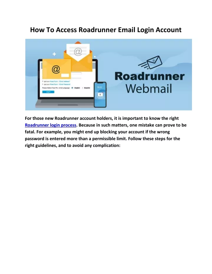 how to access roadrunner email login account