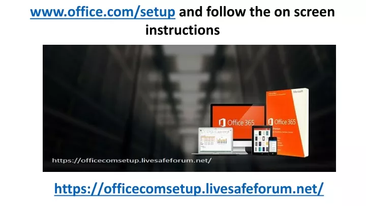 www office com setup and follow the on screen