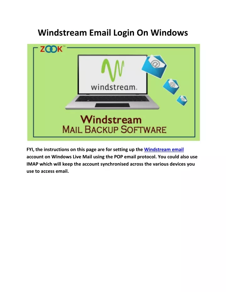 windstream email login on windows