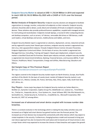 endpoint security market is valued