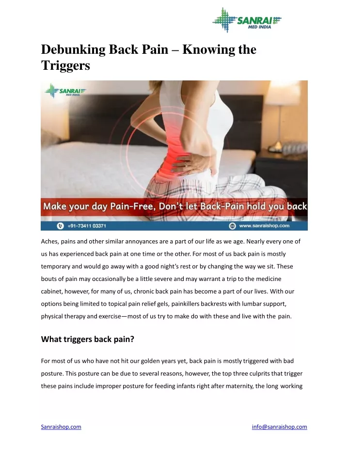 debunking back pain knowing the triggers